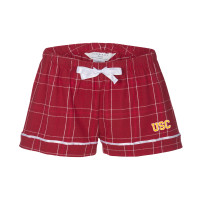 USC Trojans Women's Cardinal Flannel Short